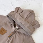 [59-90cm]ロンパース ベビー フード付き ジッパーデザイン - Image 9