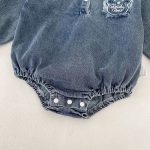 [66-90cm]デニム ロンパース カジュアル 快適な着心地 - Image 5