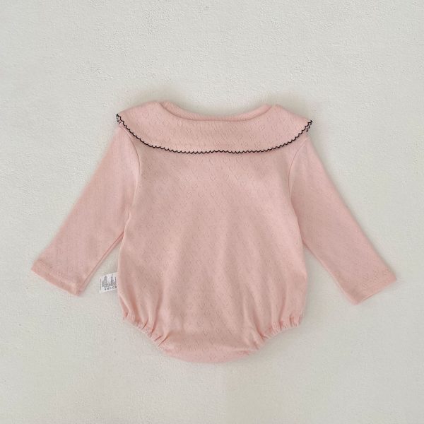 [66-90cm]ロンパース シンプル 無地 肌触り良い