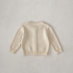 [66-100cm]ニット カーディガン チェリー柄 刺繍 - Image 9