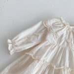 [80-130cm]長袖 ワンピース 女の子 おしゃれ レース襟 - Image 3