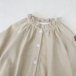 [66-90cm]ロンパース レトロ 刺繍 ナチュラル - Image 15