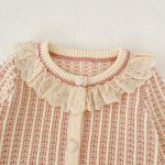 [66-100cm]ニットカーディガン レース襟 可愛い - Image 11