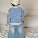 [73-110cm]カーディガン&デニムパンツ&長袖Tシャツ トレンド