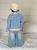 [73-110cm]カーディガン&デニムパンツ&長袖Tシャツ トレンド