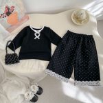 [73-120cm]長袖Tシャツ&ワイドパンツ 女の子 おしゃれ やわらか素材 - Image 6