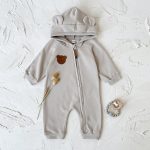 [59-90cm]ロンパース ベビー フード付き ジッパーデザイン - Image 10