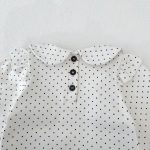 [73-110cm]二点セット 丸襟 トップス+スカート ドット柄 可愛い - Image 13