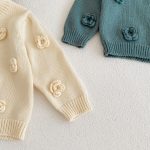 [66-100cm]カーディガン ベビー 女の子 ニット 立体フラワー - Image 14