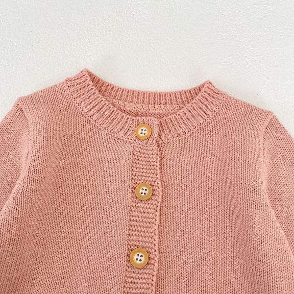 [66-100cm]カーディガン OR サロペット ベビー ニット リボン付き