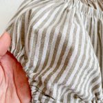 [66-100cm]長袖 ストライプ柄 ワンピース+ブルマ 2点セット - Image 3