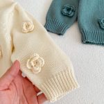 [66-100cm]カーディガン ベビー 女の子 ニット 立体フラワー - Image 12