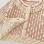 [66-100cm]ニットカーディガン レース襟 可愛い - Image 7