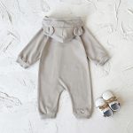 [59-90cm]ロンパース ベビー フード付き ジッパーデザイン - Image 7