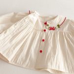 [73-120cm]ベビー 女の子 シャツ/デニムパンツ イチゴ柄 可愛い - Image 3