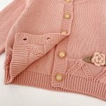 [66-100cm]カーディガン OR サロペット ベビー ニット リボン付き - Image 3