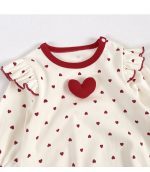 [66-90cm]ベビー ロンパース ハート柄 可愛い ガーリー - Image 4