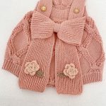 [66-100cm]カーディガン OR サロペット ベビー ニット リボン付き - Image 6