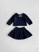 [73-110cm]セットアップ ベビー 女の子 トップス+スカート おしゃれ リボン付き - Image 21