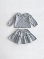 [73-110cm]セットアップ ベビー 女の子 トップス+スカート おしゃれ リボン付き - Image 3