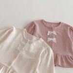 [80-130cm]女の子 セットアップ トップス+パンツ リボン付き - Image 12