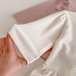 [80-130cm]女の子 セットアップ トップス+パンツ リボン付き - Image 8