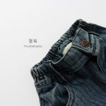 [80-130cm]デニムパンツ 男の子 ストライプデザイン カジュアル