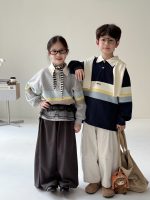 [90-150cm]カジュアル POLOネック トレーナー - Image 7