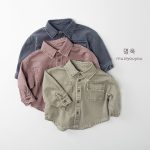 [80-130cm]レトロ カジュアル 着やすい シャツ - Image 2