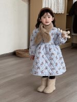 [90-140cm]おしゃれ あったか 女の子 ワンピース - Image 4