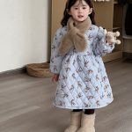 [90-140cm]おしゃれ あったか 女の子 ワンピース