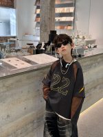 [90-160cm]レイヤード 数字柄 クール 長袖 Tシャツ - Image 5