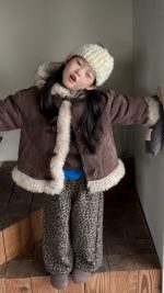 [90-140cm]おしゃれ あったか もこもこ アウター/セーター/パンツ - Image 2