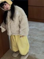 [90-140cm]新作 無地 ふわふわ アウター - Image 2