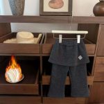 [73-120cm]韓国風 デザイン満点 きれいめ 裏起毛 女の子 パンツ