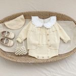 [66-100cm]ニット カーディガン/ロンパース おしゃれ シンプル - Image 3