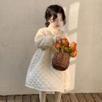 [90-140cm]シンプル スウィート 厚手 ワンピース