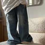 [100-150cm]ゆったり 履きやすい デニムパンツ