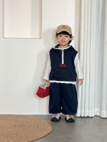 [80-150cm]三点セット ベスト+ロングT+パンツ キッズ カジュアル - Image 4