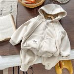 [73-120cm] ジップパーカー+パンツ セットアップ - Image 3