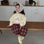 [73-120cm]可愛い あったか 裏起毛 女の子 トレーナー/パンツ