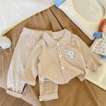 [80-160cm]チェック柄 可愛い ルームウェア - Image 9