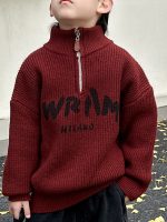 [90-150cm]あったか スタンドネック ニット セーター - Image 2