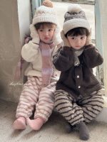 [90-150cm]ボーダー柄 前開き ふわふわ ルームウェア - Image 4