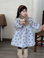 [90-140cm]おしゃれ あったか 女の子 ワンピース - Image 5