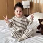 [80-160cm]ボーダー柄 ふんわりやさしい ルームウェア - Image 8