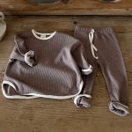 [73-120cm]ナチュラル トップス+パンツ セット ルームウェア - Image 8