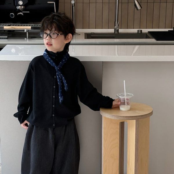 [90-160cm]肌触り良い シンプル ニット セーター