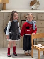 [90-140cm]ガーリー キャンパス シャツ/ワンピース - Image 4