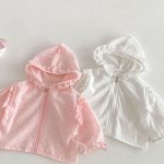 [73-120cm]フード付き アウター&パンツ 女の子 無地 通気性抜群 - Image 4